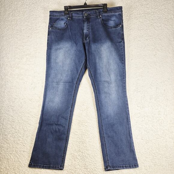 Buffalo David Bitton Axel Slim Stretch Jeans Men’s 38x32 Blue Denim - Picture 1 of 15